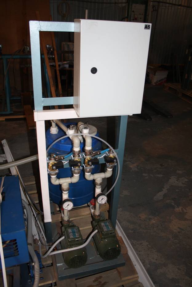 Система очистки и подготовки эмульсии установки магнитопорошкового контроля муфт УМПК-8